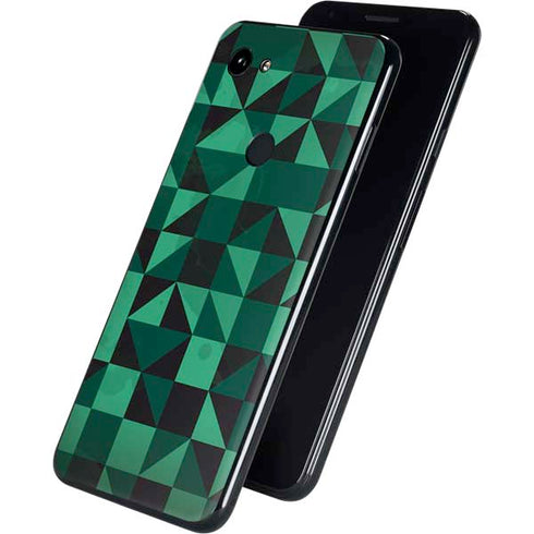 Black & Green Google Pixel 3a XL Skin